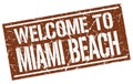 welcome to Miami Beach stamp Royalty Free Stock Photo