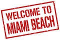 welcome to Miami Beach stamp Royalty Free Stock Photo