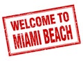 welcome to Miami Beach stamp