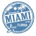 Welcome to Miami sign or stamp Royalty Free Stock Photo