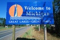 Welcome to Michigan Sign Royalty Free Stock Photo