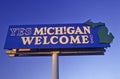 Welcome to Michigan Sign Royalty Free Stock Photo