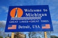 Welcome to Michigan Sign Royalty Free Stock Photo