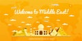 Welcome to Middle East poster with attractions