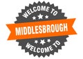 welcome to Middlesbrough. Welcome to Middlesbrough isolated sticker.