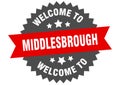 welcome to Middlesbrough. Welcome to Middlesbrough isolated sticker.