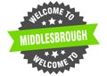 welcome to Middlesbrough. Welcome to Middlesbrough isolated sticker.