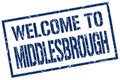 welcome to Middlesbrough stamp