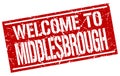 welcome to Middlesbrough stamp