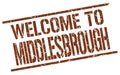 welcome to Middlesbrough stamp