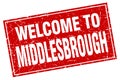 welcome to Middlesbrough stamp