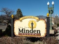 Welcome to Minden Nevada road sign located on Highway 395.