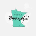 Welcome to Minnesota green sign