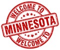 welcome to Minnesota red round stamp