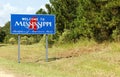 Welcome to Mississippi Royalty Free Stock Photo