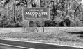 Welcome to Mississippi road sign along the interstate Royalty Free Stock Photo