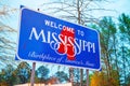 Welcome to Mississippi sign