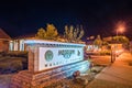 Welcome to mississippi visitor center rest area sign at night Royalty Free Stock Photo