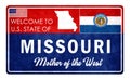 Welcome to Missouri - grunde sign Royalty Free Stock Photo