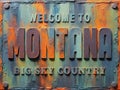 Welcome to Montana Rusted Street Sign