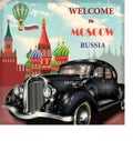 Welcome to Moscow retro poster