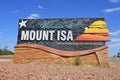 Welcome to Mt Isa traffic road sign in Queensland Australia