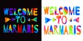 Welcome to Marmaris - ÃÂolorful bright inscription. Set 2 in 1