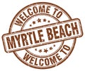 welcome to Myrtle Beach stamp Royalty Free Stock Photo
