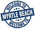 welcome to Myrtle Beach stamp Royalty Free Stock Photo