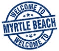 welcome to Myrtle Beach stamp Royalty Free Stock Photo