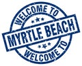 welcome to Myrtle Beach stamp Royalty Free Stock Photo