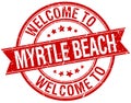 welcome to Myrtle Beach stamp Royalty Free Stock Photo