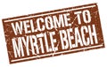 welcome to Myrtle Beach stamp Royalty Free Stock Photo