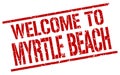 welcome to Myrtle Beach stamp Royalty Free Stock Photo