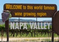 Welcome to Napa Valley, funny sign Royalty Free Stock Photo