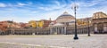 Daylight view of San Francesco di Paola church located at Piazza del Plebiscito in Naples, Italy