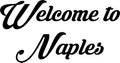 Welcome to Naples text sign illustration