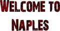 Welcome to Naples text sign illustration