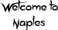 Welcome to Naples text sign illustration