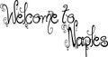 Welcome to Naples text sign illustration