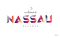 Welcome to nassau bahamas card and letter design typography icon