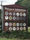 Welcome to Naugatuck sign Royalty Free Stock Photo