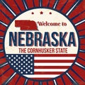 Welcome to Nebraska vintage grunge poster