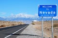 Welcome to Nevada sign Royalty Free Stock Photo