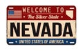 Welcome to Nevada vintage rusty license plate