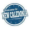 Welcome to New Caledonia grunge rubber stamp