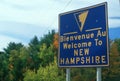 Welcome to New Hampshire Sign Royalty Free Stock Photo