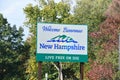 Welcome to New Hampshire sign Royalty Free Stock Photo