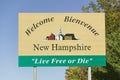 Welcome to New Hampshire state road sign