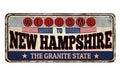 Welcome to New Hampshire vintage rusty metal sign Royalty Free Stock Photo